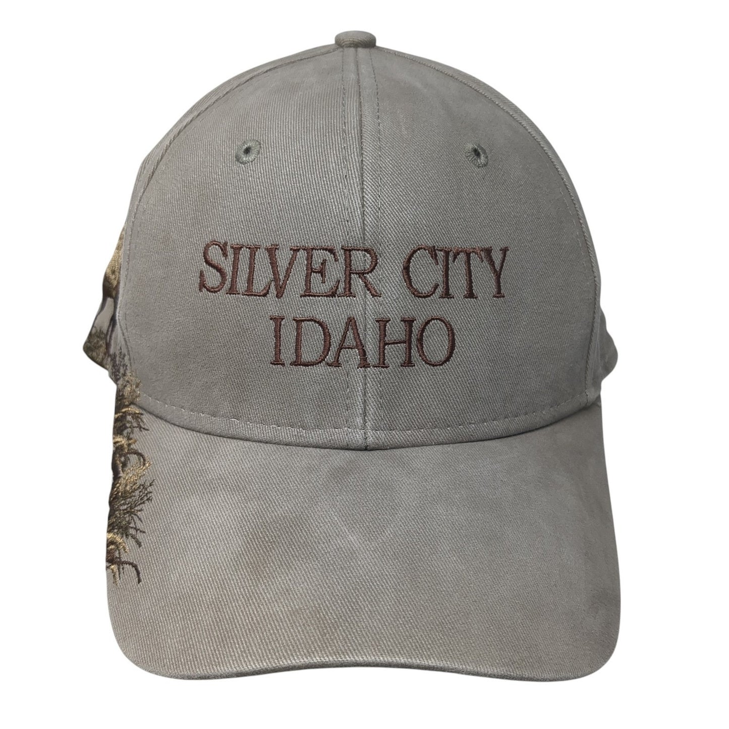 Silver City Idaho Baseball Cap Brown One Size Adjustable Embroidered Dri-Duck