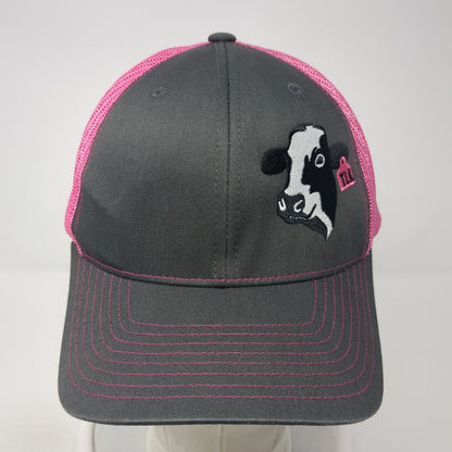 Richardson Snapback Mesh Back Trucker Hat Multi One Size Embroidered Cow