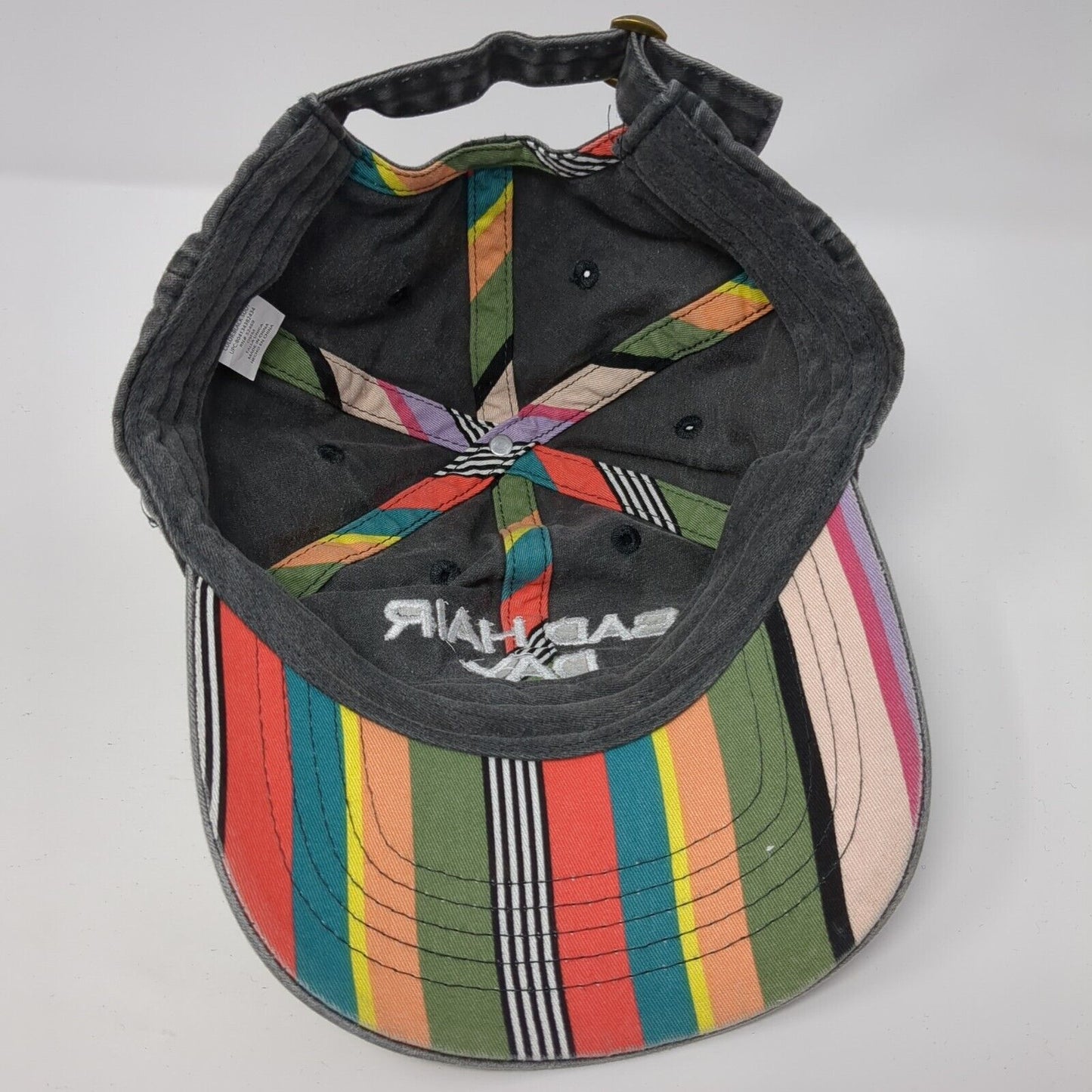 Bad Hair Day Slideback Hat Black One Size Adjustable Embroidered 6 Panel