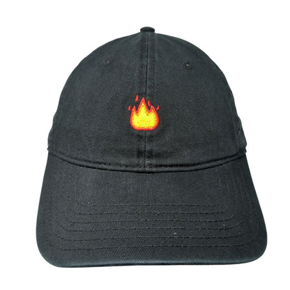 Fire Slideback Hat Black One Size Adjustable Embroidered Otto 6 Panel
