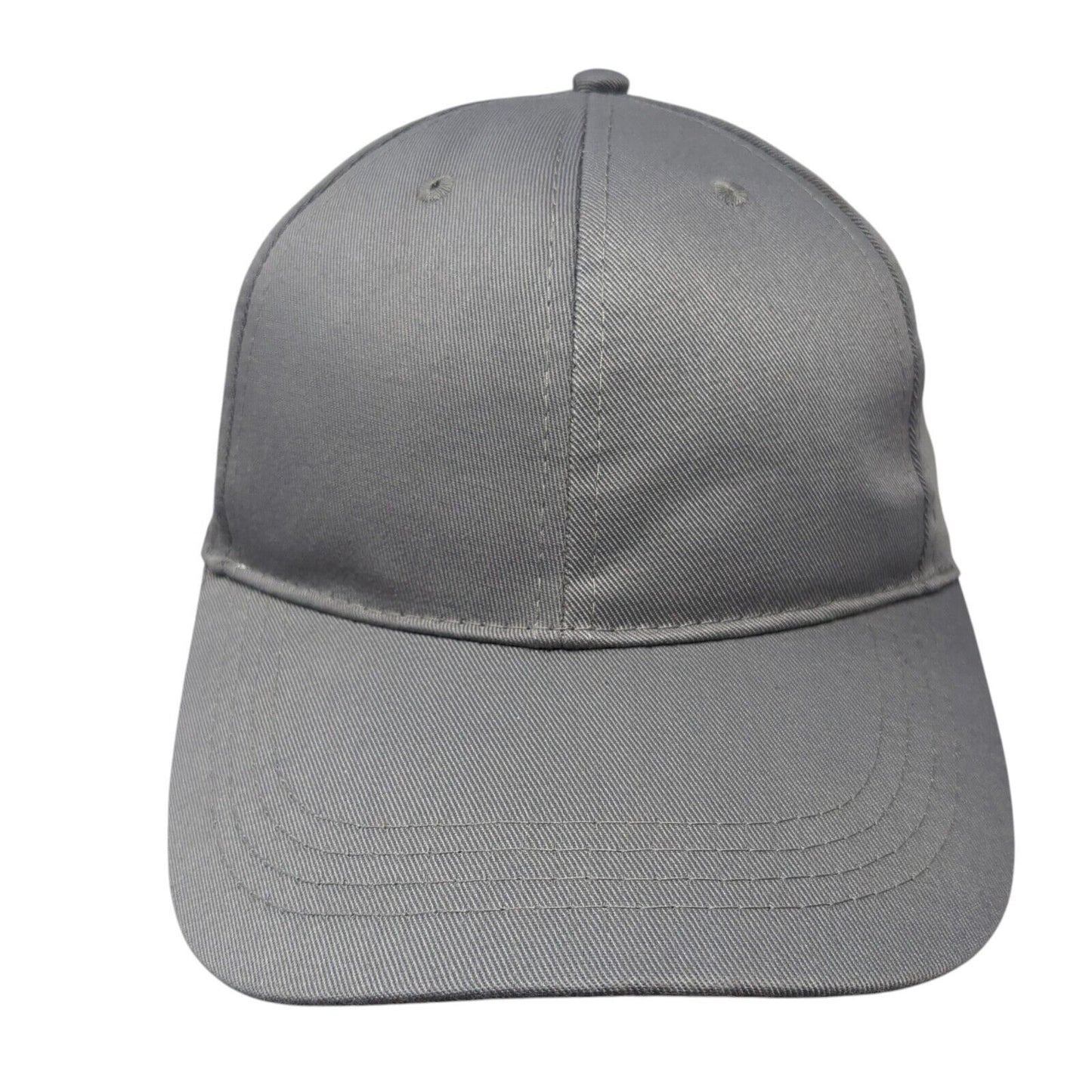Unbranded Strapback Hat Gray One Size Adjustable Blank Solid Outdoor
