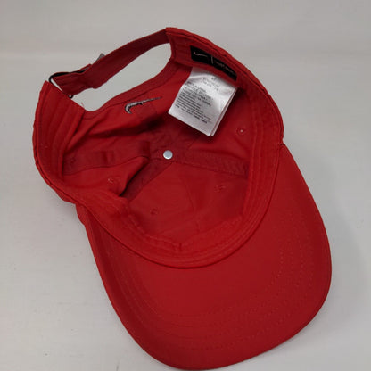 Nike Swoosh Just Do It Strapback Hat Red 4-7 Embroidered Dri-Fit 6 Panel