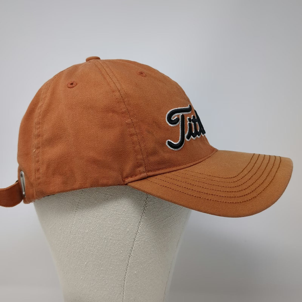 Titleist Baseball Cap Orange One Size Strapback Cotton Embroidered Logo Hat