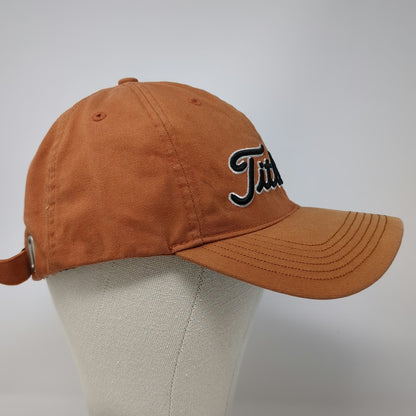 Titleist Baseball Cap Orange One Size Strapback Cotton Embroidered Logo Hat