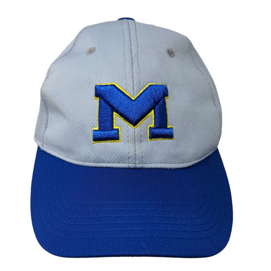 Martin Men's Strapback Hat Gray Blue Embroidered Manchester Little League Logo