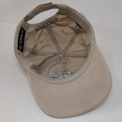 Flysfb.com Flying Bee Adult Strapback Hat Tan One Size Embroidered Outdoor Cap