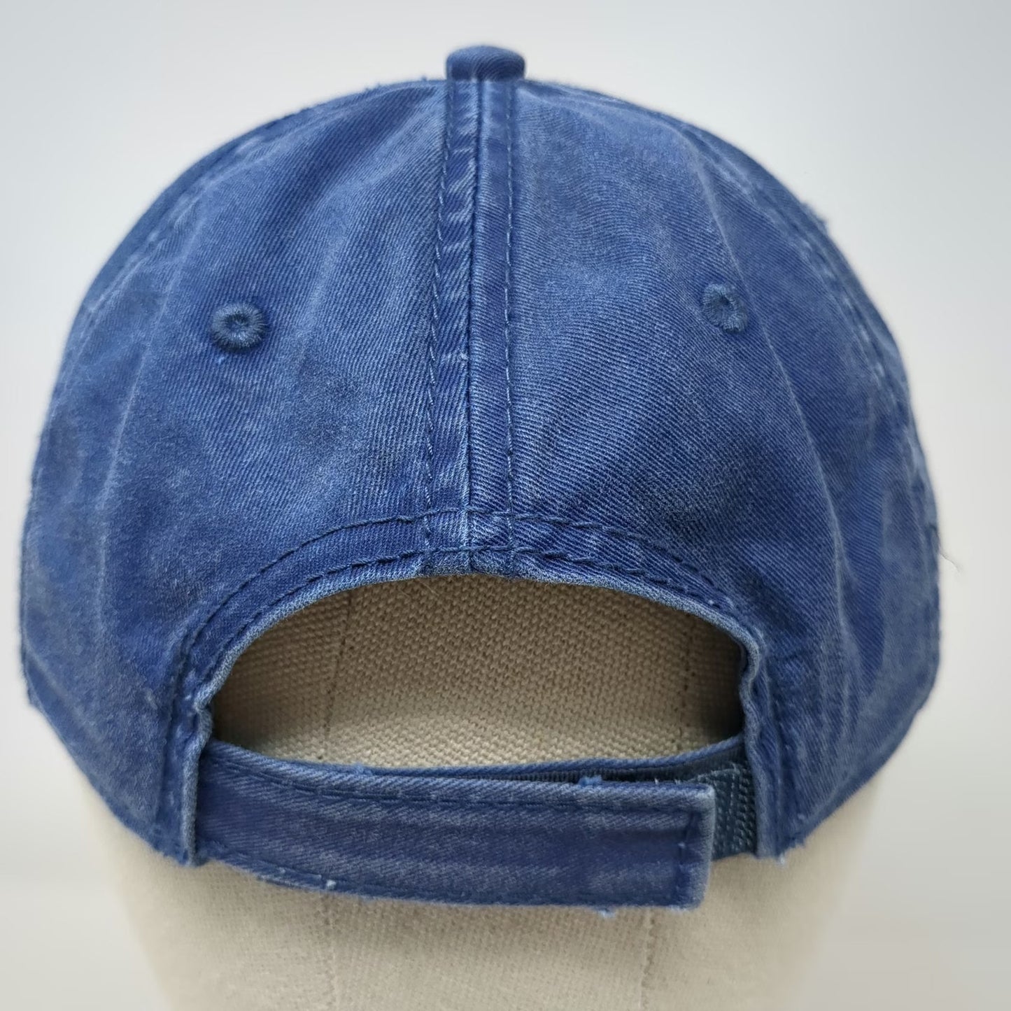Planet Wear Baseball Cap Blue One Size Embroidered Dogs Rainbow Strapback Hat