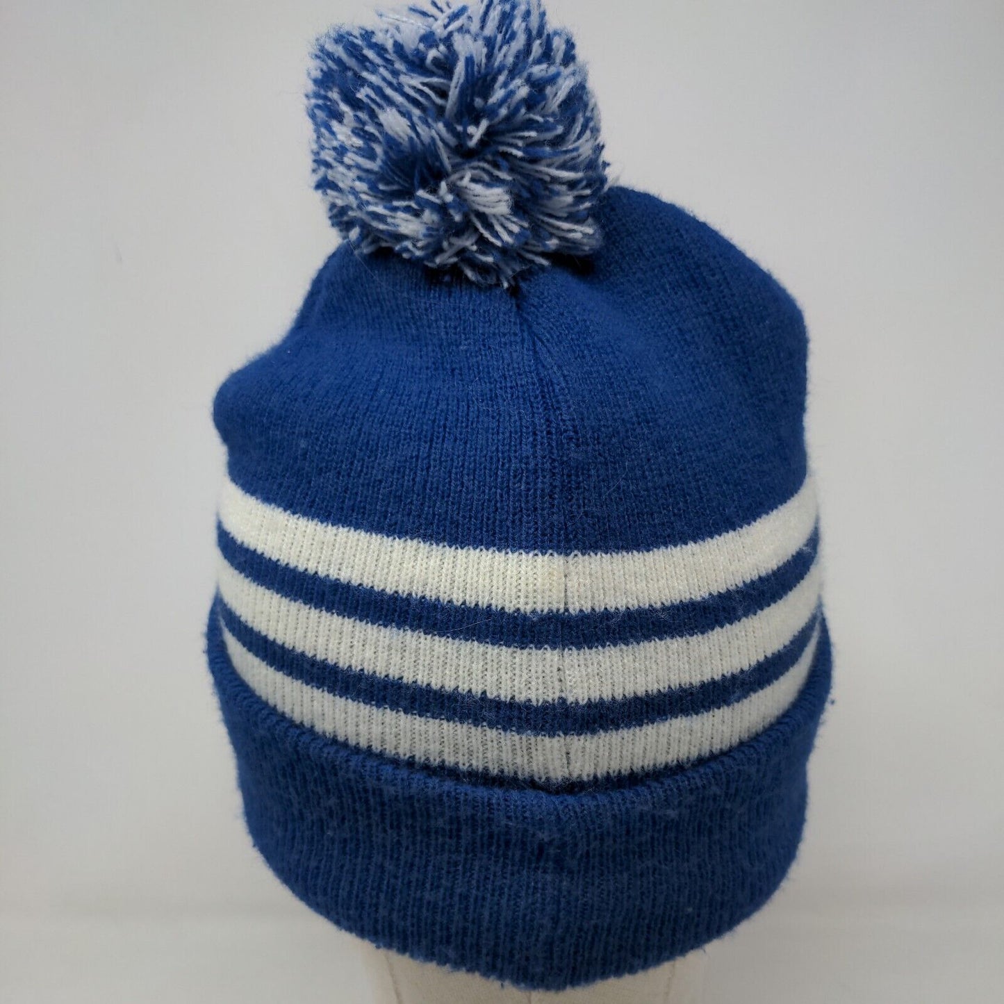 BDa Men's Knit Beanie Hat Blue White Indianapolis Colts Embroidered Logo