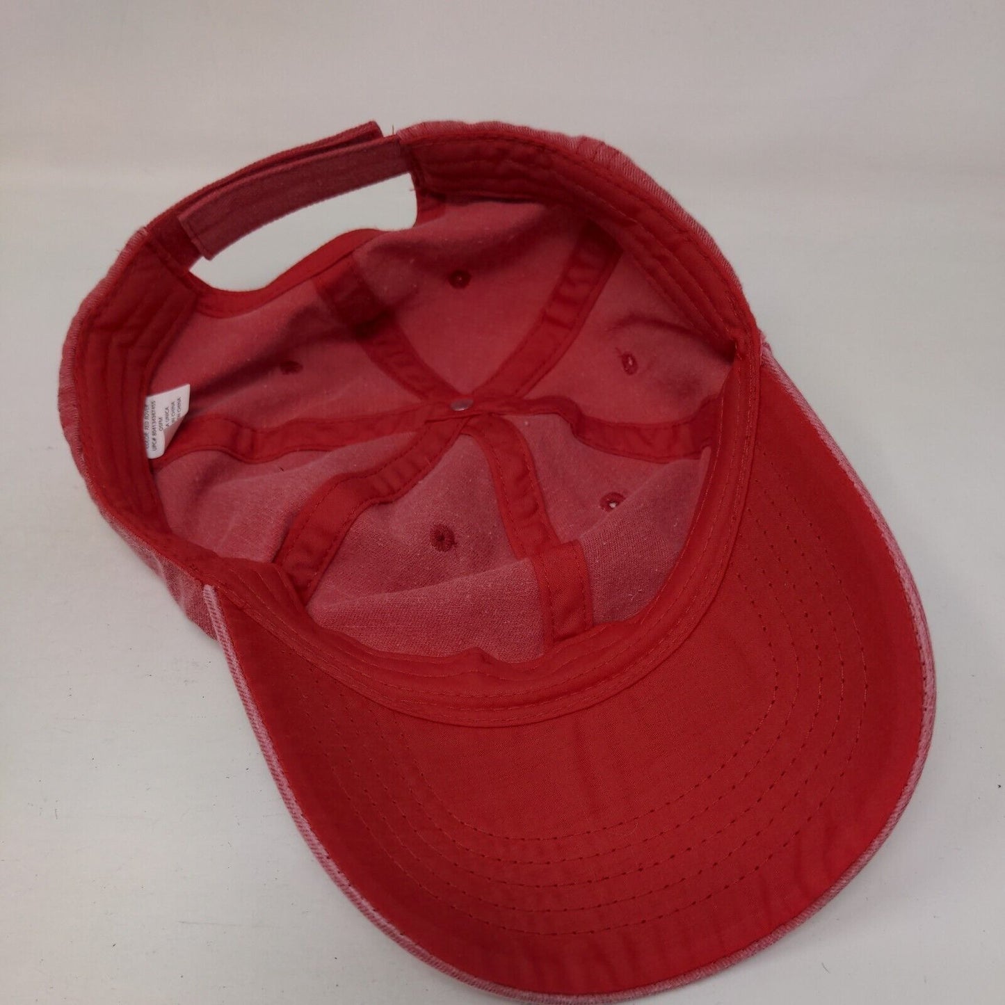 Unbranded Strapback Hat Red Rover OSFM Solid Blank Adjustable 6 Panel