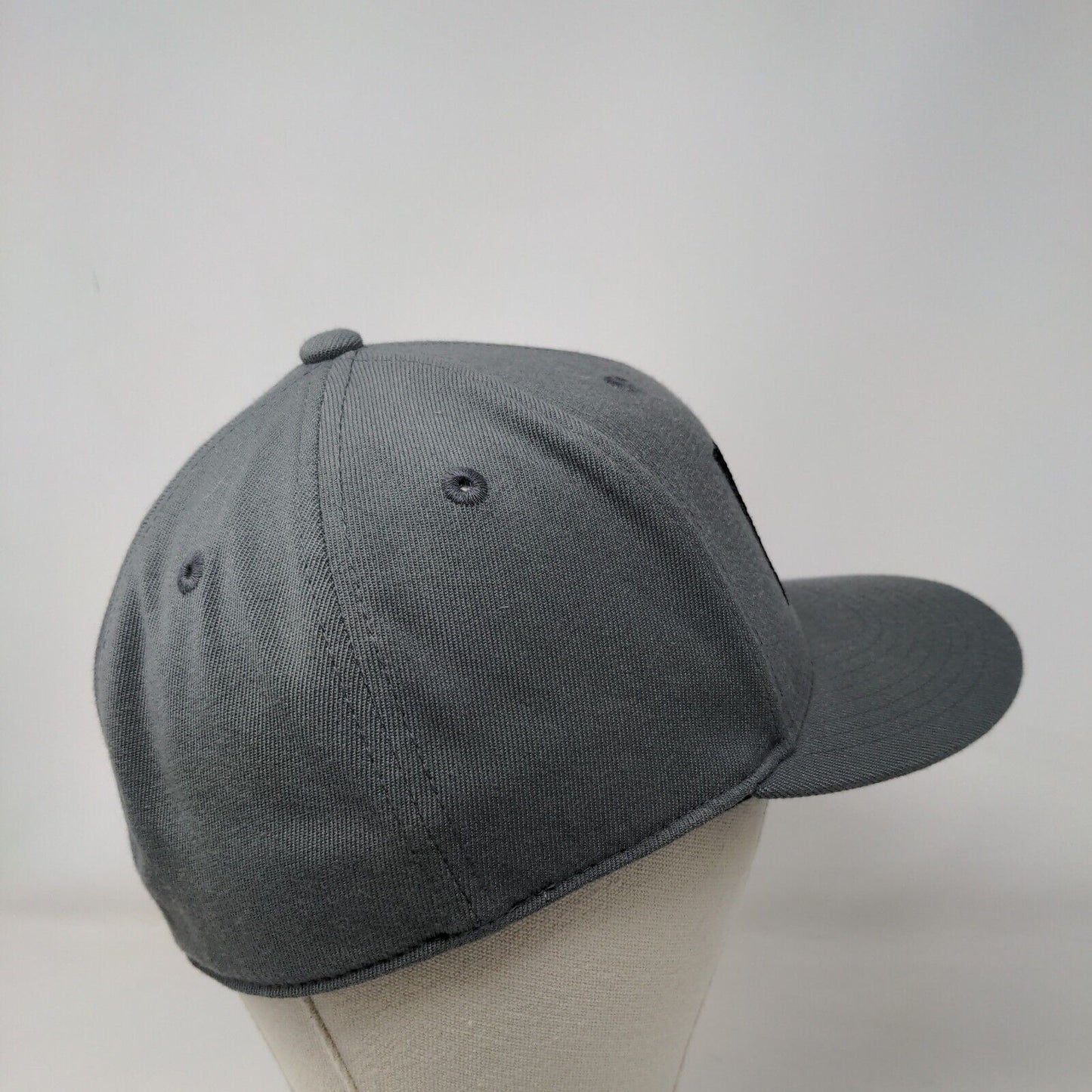 210 Fitted Hat Gray 6 7/8-7 1/4 Gray Embroidered 6 Panel Vent Holes