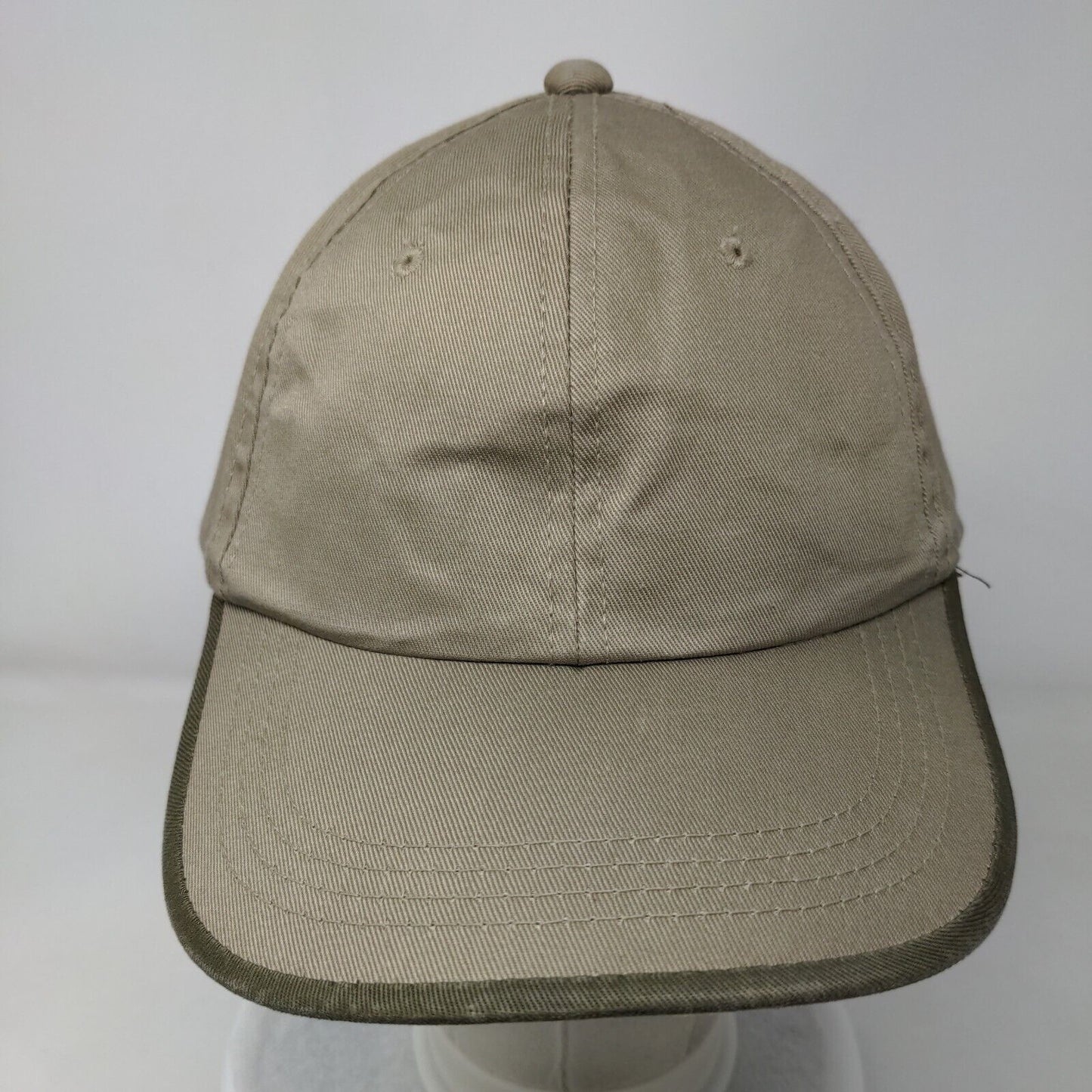 Signatures Snapback Hat Tan OSFM Adjustable Solid Vent Holes Blank