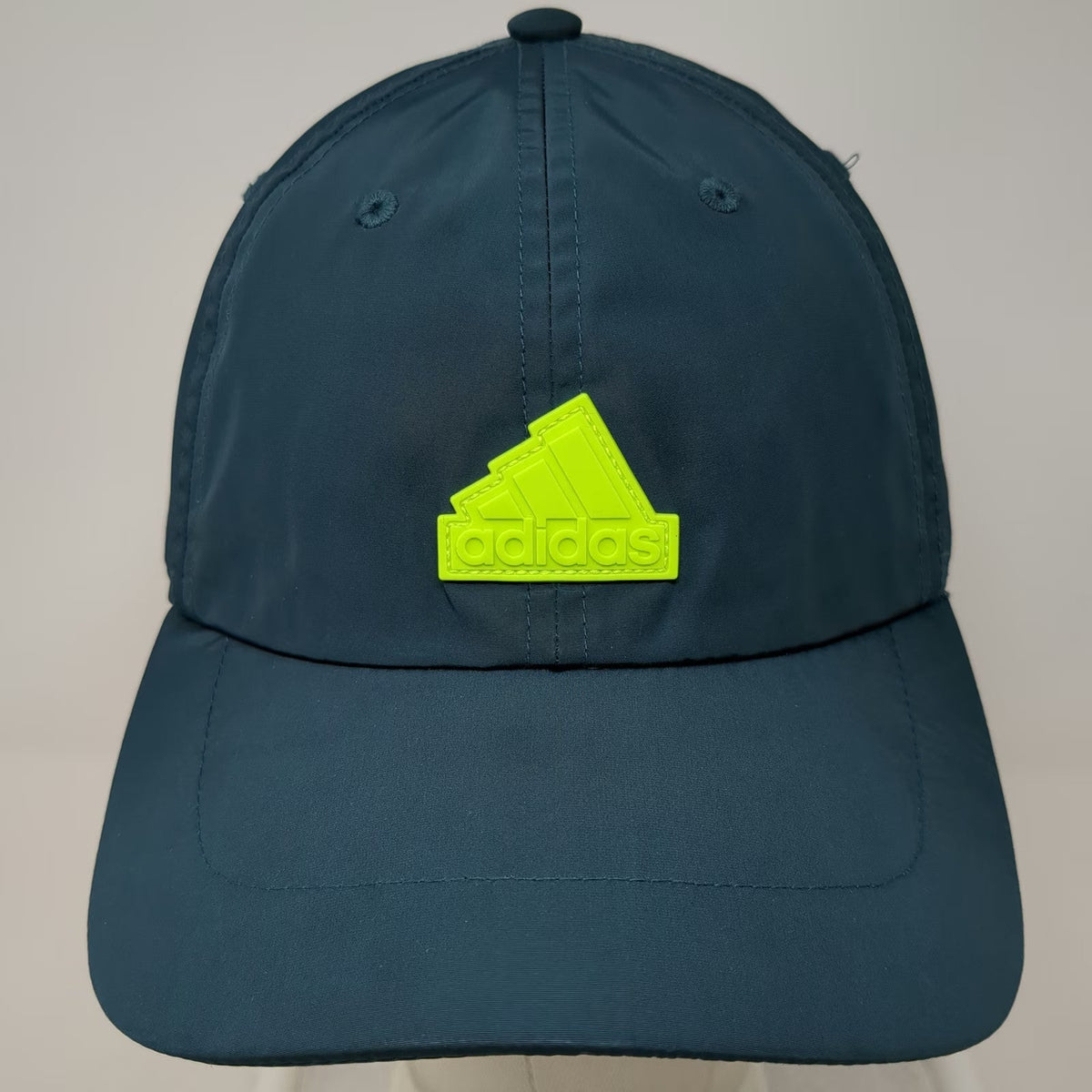 Adidas Baseball Cap Blue One Size Adjustable Rubberized Logo Performance Hat