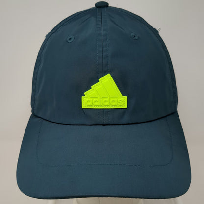 Adidas Baseball Cap Blue One Size Adjustable Rubberized Logo Performance Hat