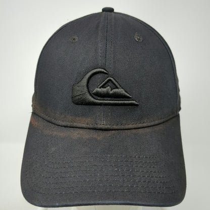 New Era Quiksilver Baseball Cap Black M Stretch Fit Fitted Structured Hat
