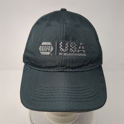 NAPA USA We Believe In Heroes Strapback Hat Gray One Size Adjustable Polyester
