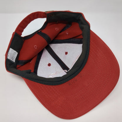 Emerald Downs Slideback Hat Red One Size Adjustable Embroidered 6 Panel Cotton