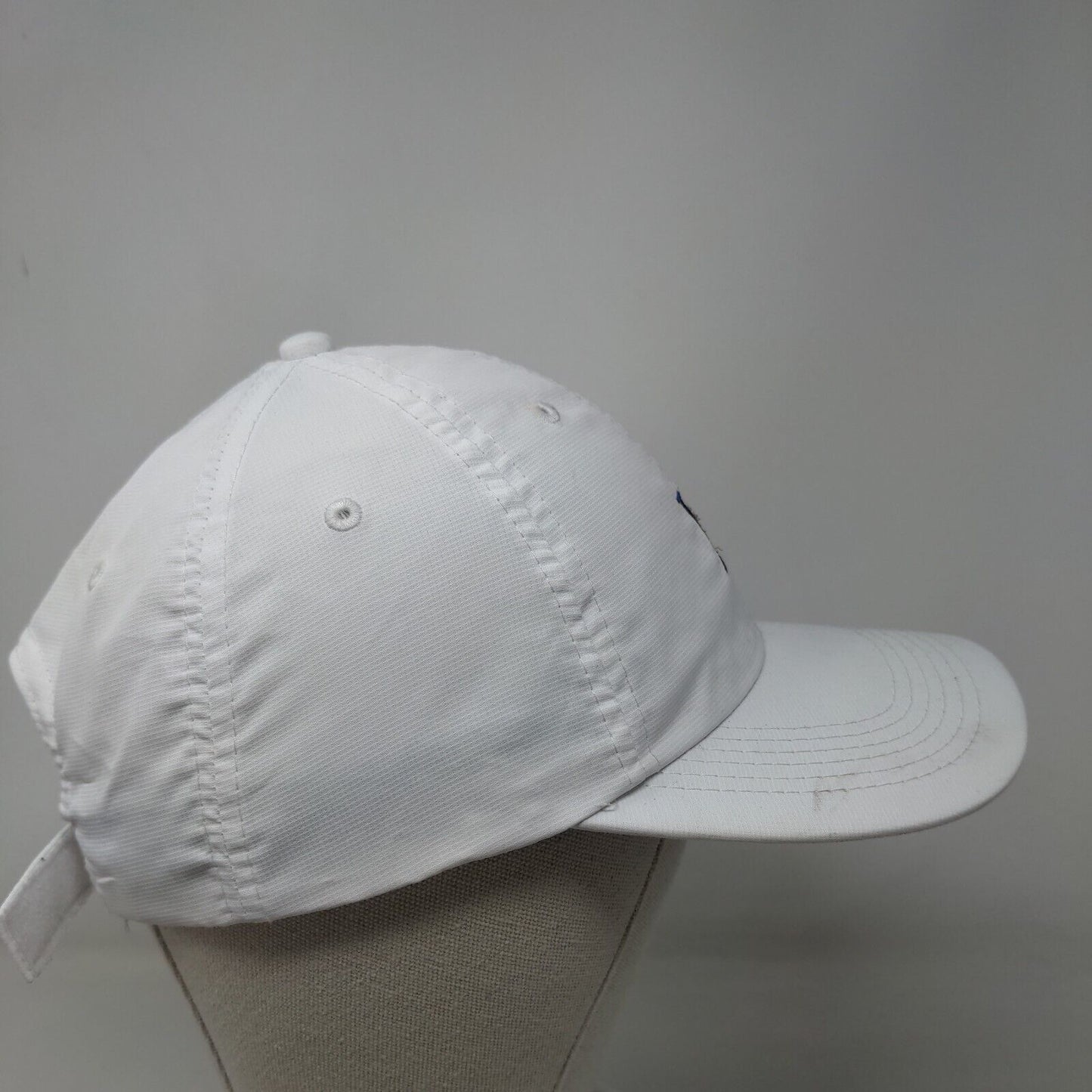 Imperial Strapback Hat White OSFA Adjustable Embroidered Vented Holes