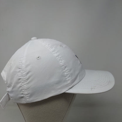 Imperial Strapback Hat White OSFA Adjustable Embroidered Vented Holes