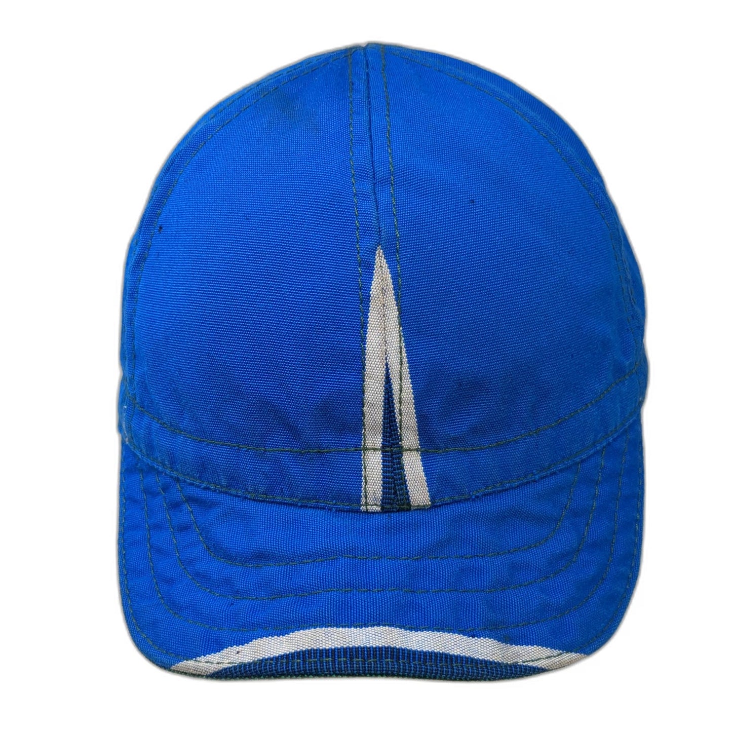 Landry Cap Baseball Cap Blue 7 1/8 Geometric Stripe Fitted USA Made Hat Vintage