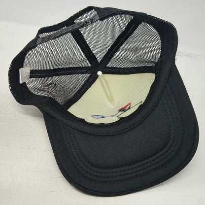 Trucker Hat Black White OSFM Street Fighter Hadouken Input Combo Graphic Mesh