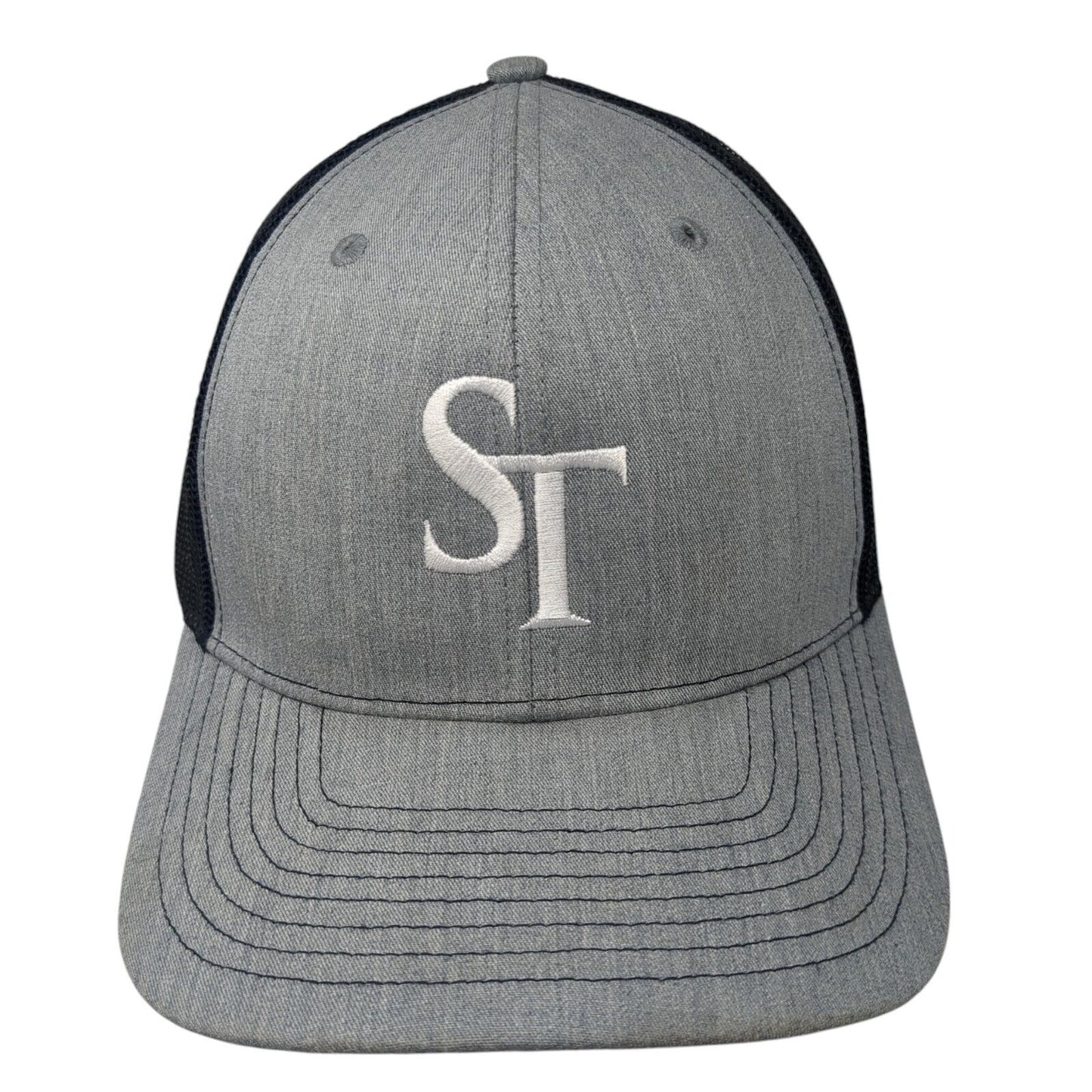 ST Snapback Mesh Back Trucker Hat Gray One Size Embroidered Richardson