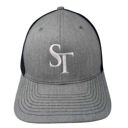 ST Snapback Mesh Back Trucker Hat Gray One Size Embroidered Richardson