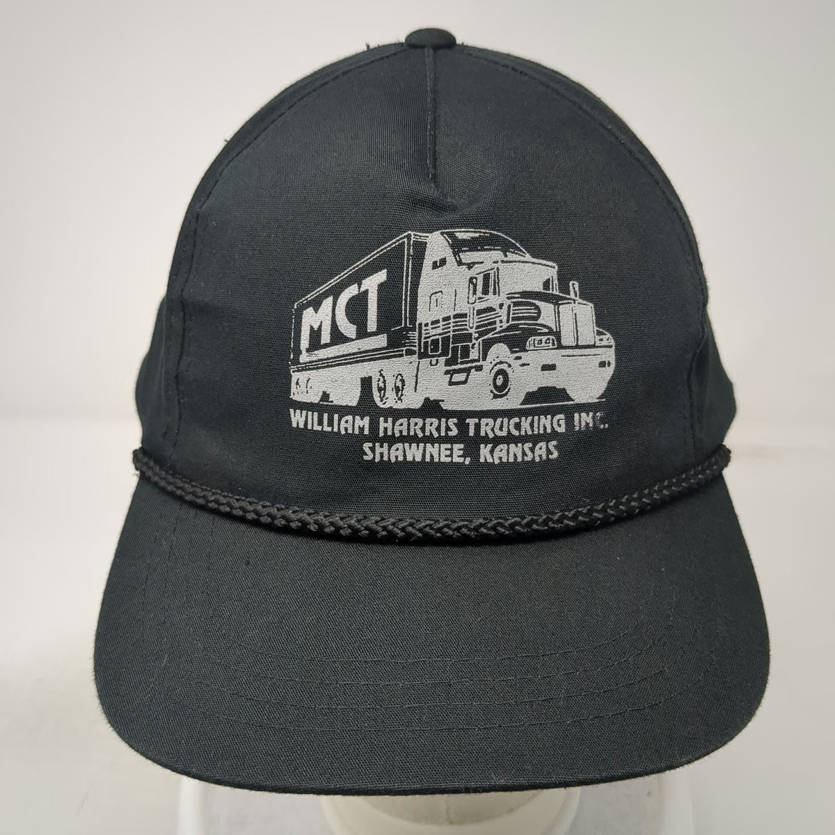 Yupoong 5 Panel Black One Size William Harris Trucking Rope Snapback Kansas Hat