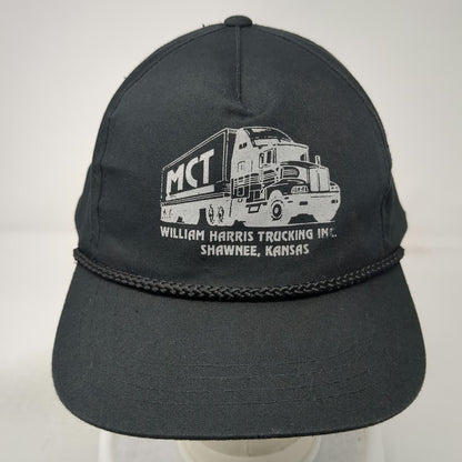 Yupoong 5 Panel Black One Size William Harris Trucking Rope Snapback Kansas Hat