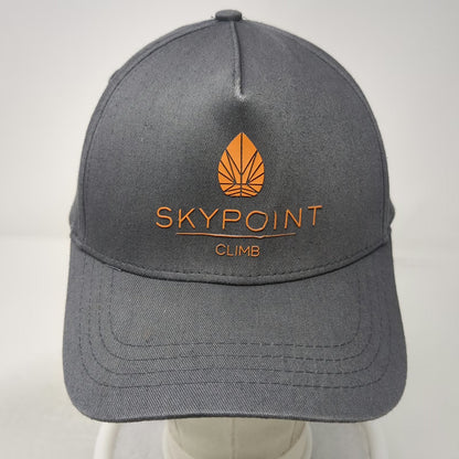 5 Panel Gray One Size Skypoint Climb Logo Embroidered Cotton Strapback Hat