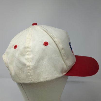 Otto 5 Panel White Red Hat One Size Snapback JuMa Tours Bus Graphic Print Logo