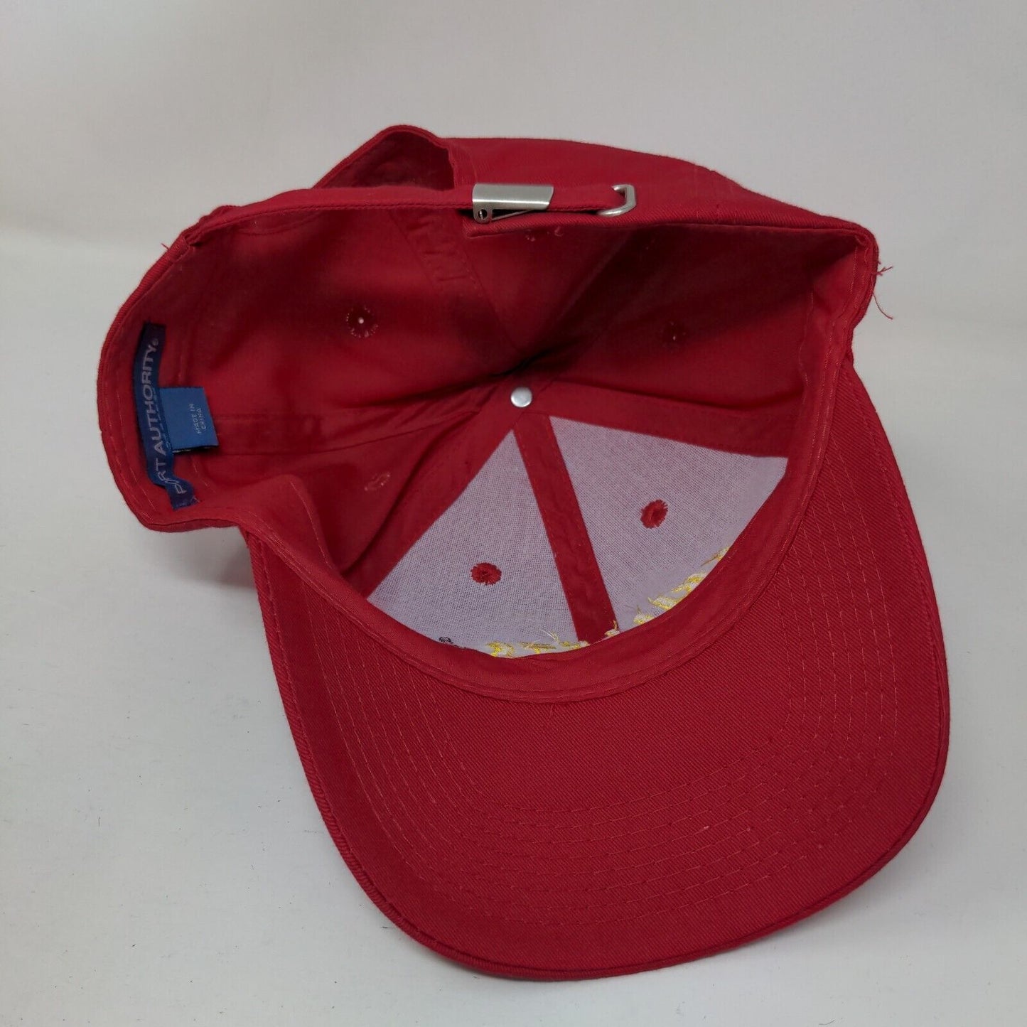 Skillets Slideback Hat Red One Size Solid Embroidered Port Authority