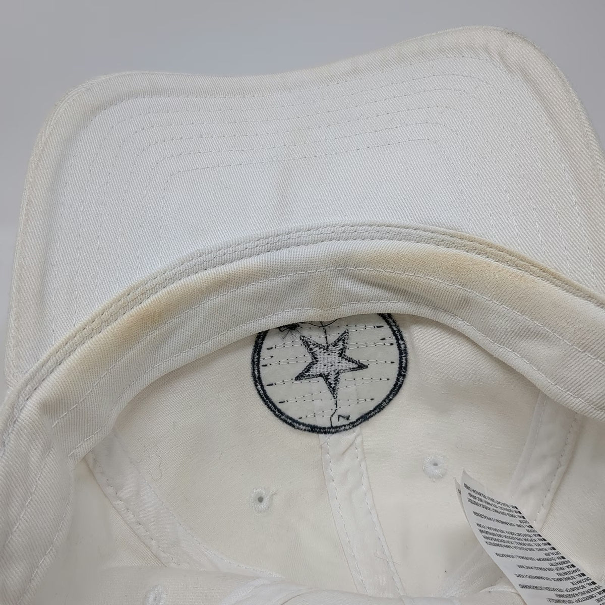 Converse Baseball Cap White One Size Chuck Taylor All Star Patch Slideback Hat