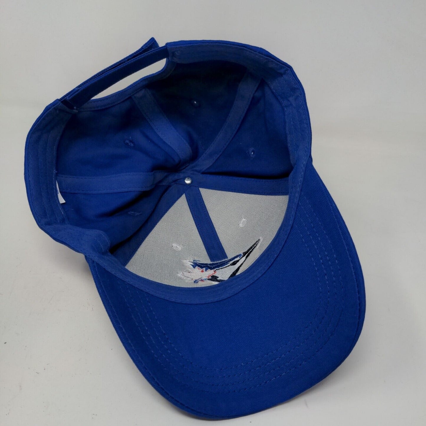 Toronto Blue Jays Men's Strapback Hat Blue Adjustable Embroidered Logo Cotton