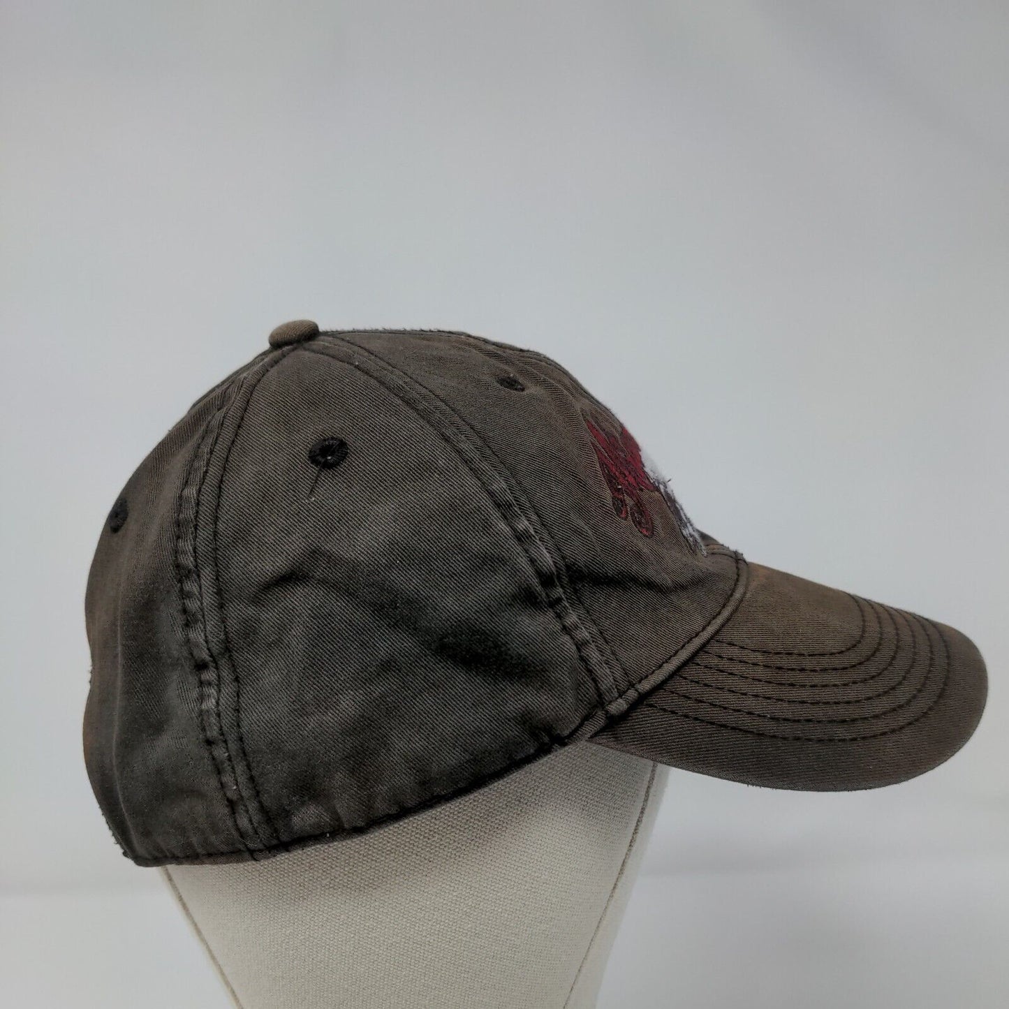 Miami Ink Snapback Hat Black OSFM Adjustable Embroidered Skull 6 Panel Cotton