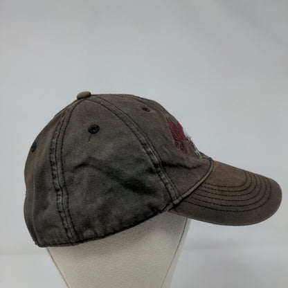 Miami Ink Snapback Hat Black OSFM Adjustable Embroidered Skull 6 Panel Cotton