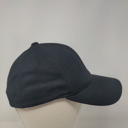 IBM Fitted Hat Black One Size Embroidered Logo Flexfit Yupoong