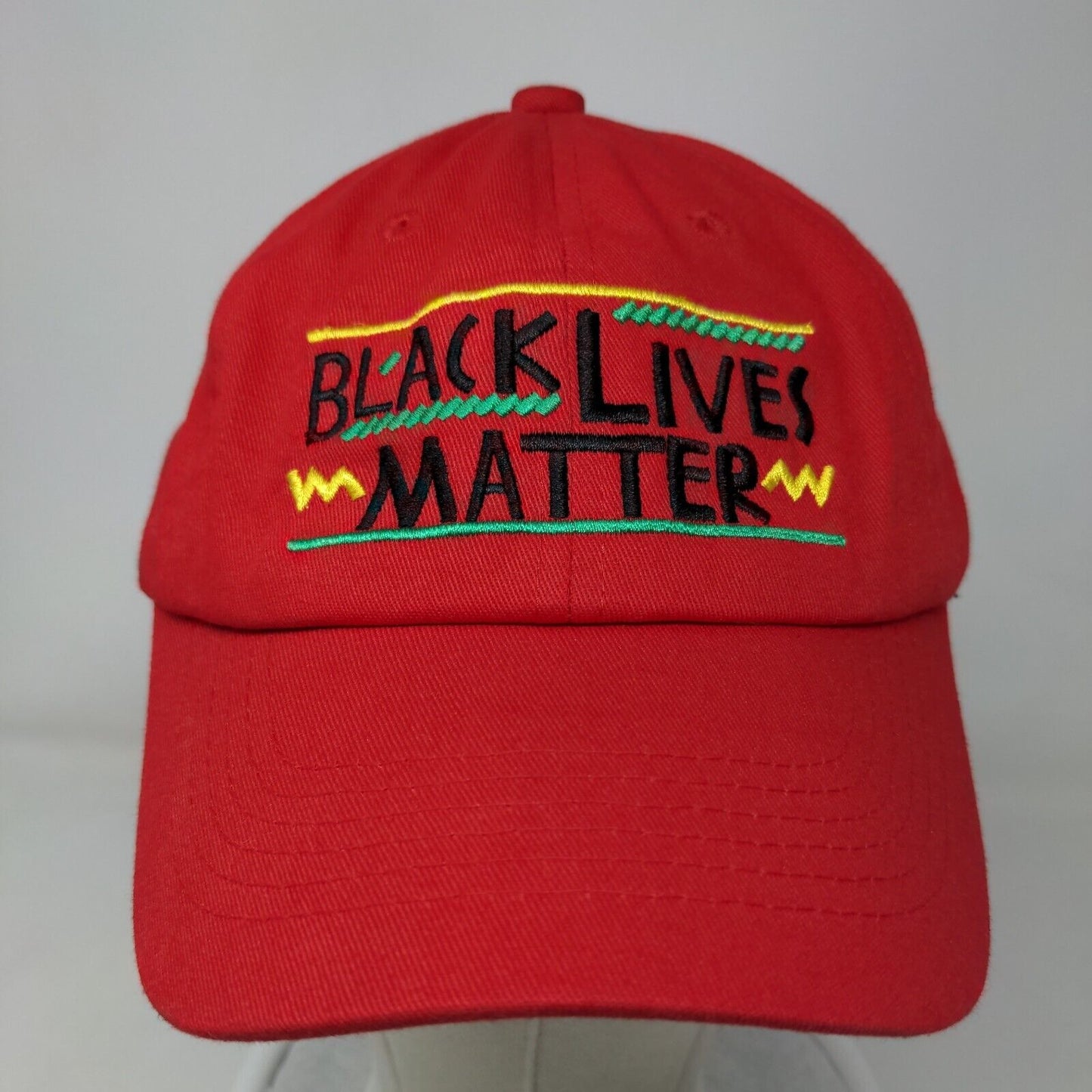 Black Lives Matter Slideback Hat Red One Size Embroidered Adjustable