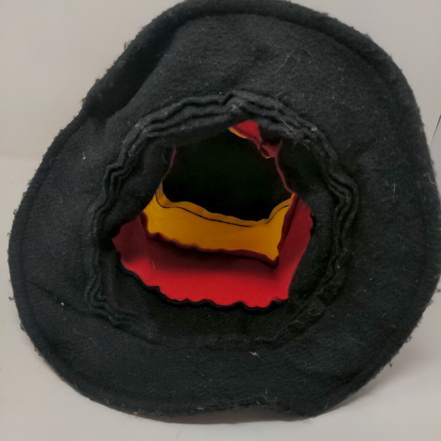 Unbranded Men's Tall Hat Black Red Green Yellow Stripes Novelty
