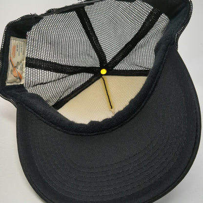 Vans Trucker Hat Black One Size Mesh Back Snapback Palm Tree Checkerboard