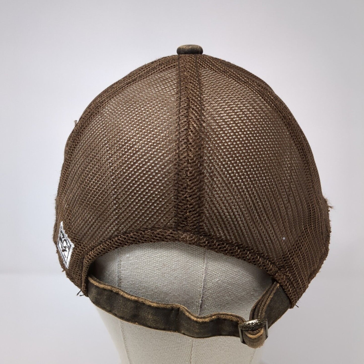 Drafters Ink Slideback Trucker Hat Brown One Size Mesh Back The Game