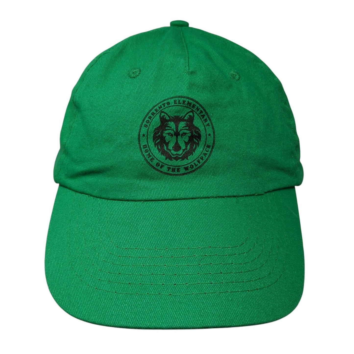 Sorrento Elementary Home Of The Wolfpack Strapback Hat Green OS Adjustable