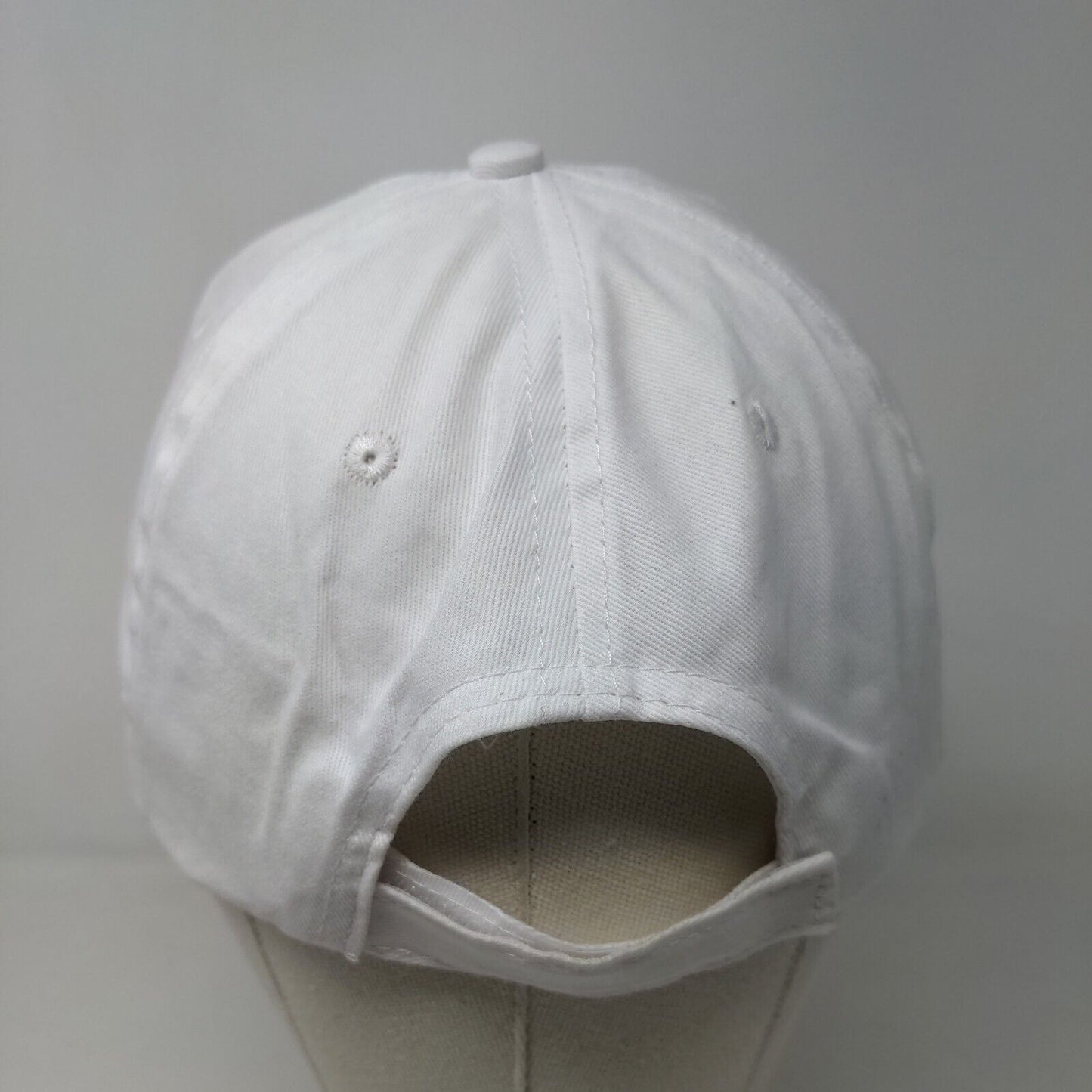 Hit Wear Men's Strapback Hat White OSFA Embroidered Unified Logo Cotton