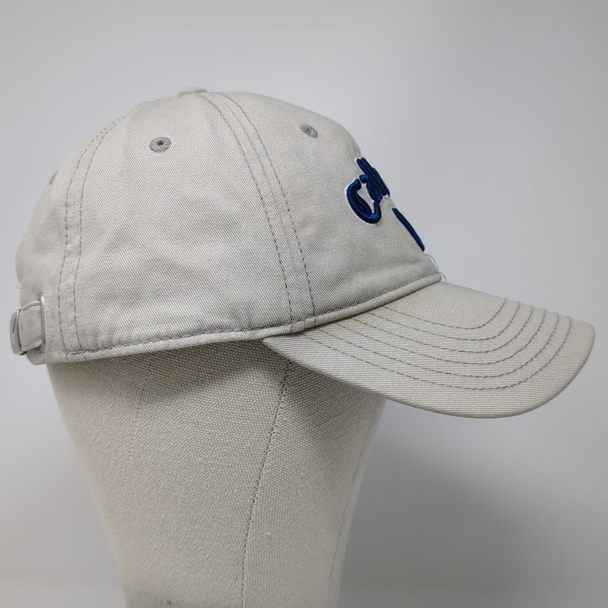 Callaway Baseball Cap Beige One Size Slideback Green Undervisor Blue Logo hat