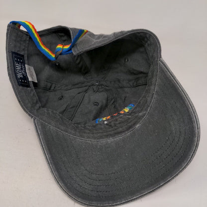 Blessed Slideback Hat Gray OSFM Adjustable Embroidered Rainbow Home Free
