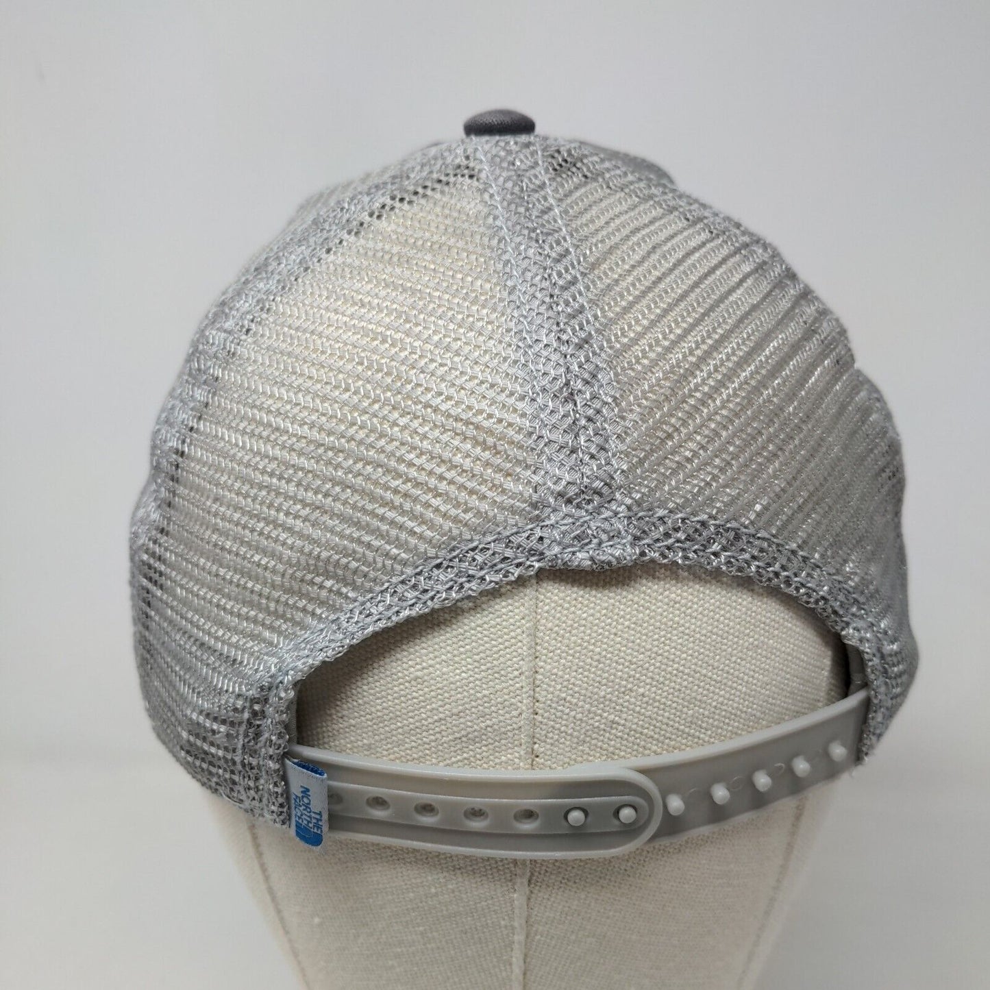 The North Face Men's Snapback Mesh Back Hat Gray Adjustable Patch Logo