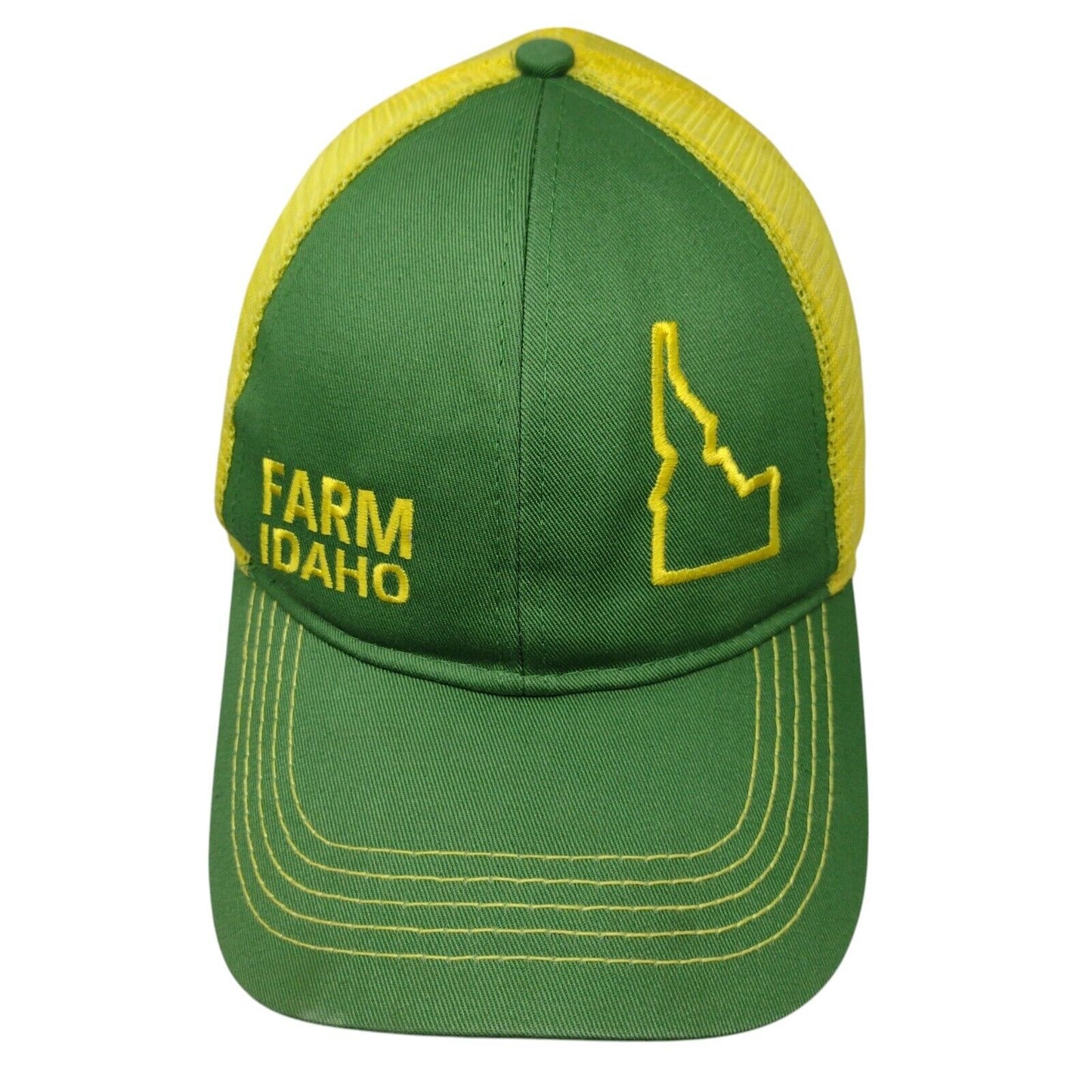 Farm Idaho Snapback Trucker Hat Multicolor OSFM Mesh Back John Deere