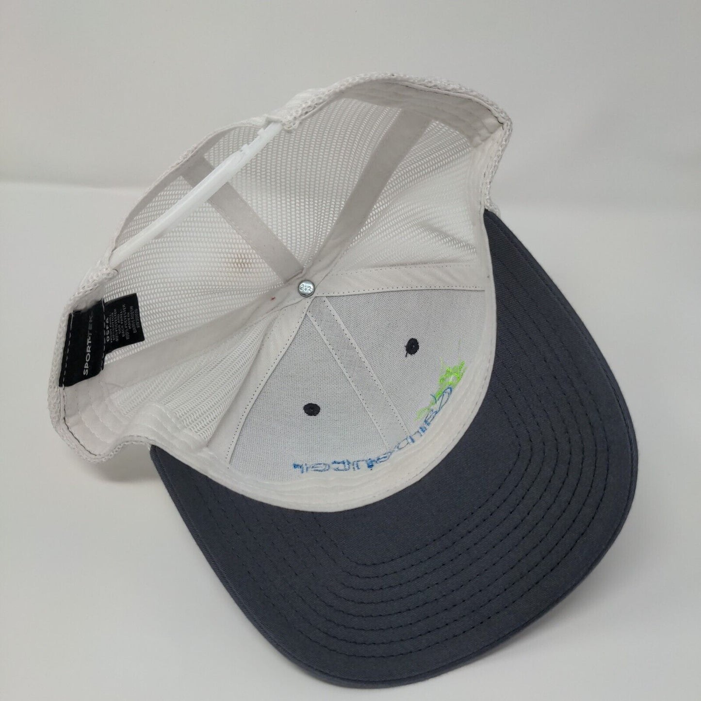 Carpenter Screen Print & Embroidery Snapback Trucker Hat Blue OSFA Sport-Tek