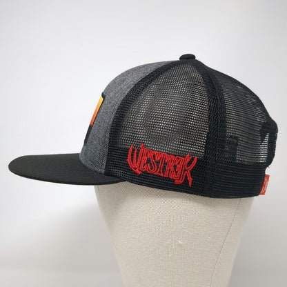 Westrek Trucker Hat Black One Size Snapback Mesh Back Deer Patch Hunting
