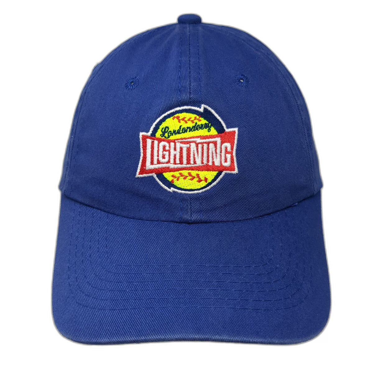 Outdoor Cap Baseball Cap Blue One Size Londonderry Lightning Softball Sports hat
