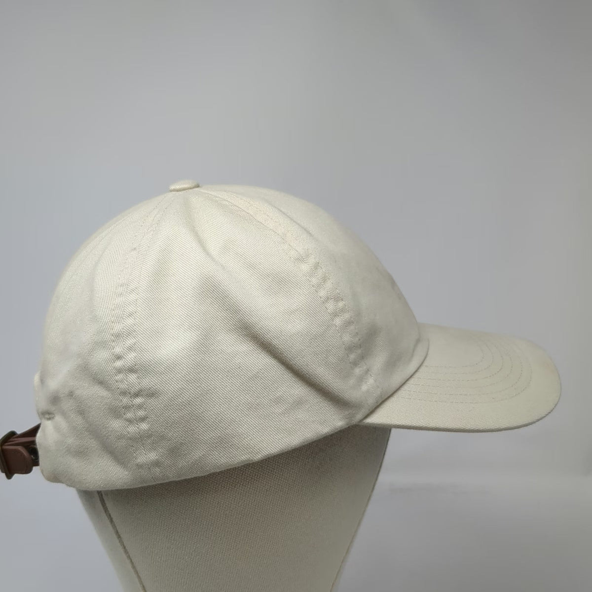 Uniqlo Baseball Cap Beige One Size Slideback Hat 6 Panel Plain Adjustable